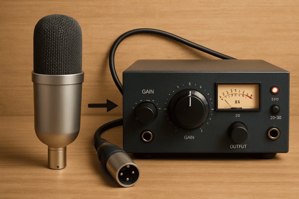 Microphone with preamp