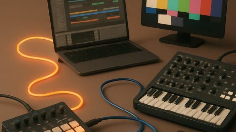 Illustration for Audio Answers: How does MIDI keep music, lights, and visuals in sync?